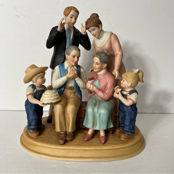 Home Interiors Accents Home Interiors Homco Denim Days 5th Anniversary Family Figurine